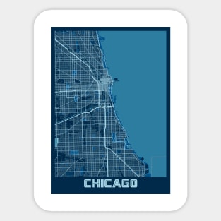 Chicago - Illinois Peace City Map Sticker